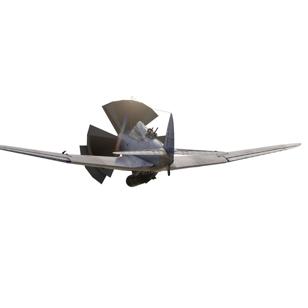 Douglas SBD Dauntless 3D Model – Textured Aircraft for Lumion - View 4