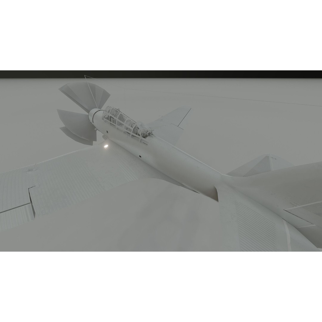 Douglas SBD Dauntless 3D Model – Textured Aircraft for Lumion - View 43