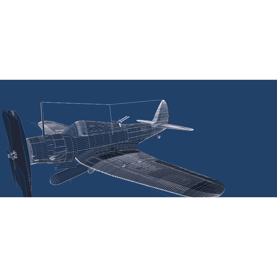 Douglas SBD Dauntless 3D Model – Textured Aircraft for Lumion - View 45