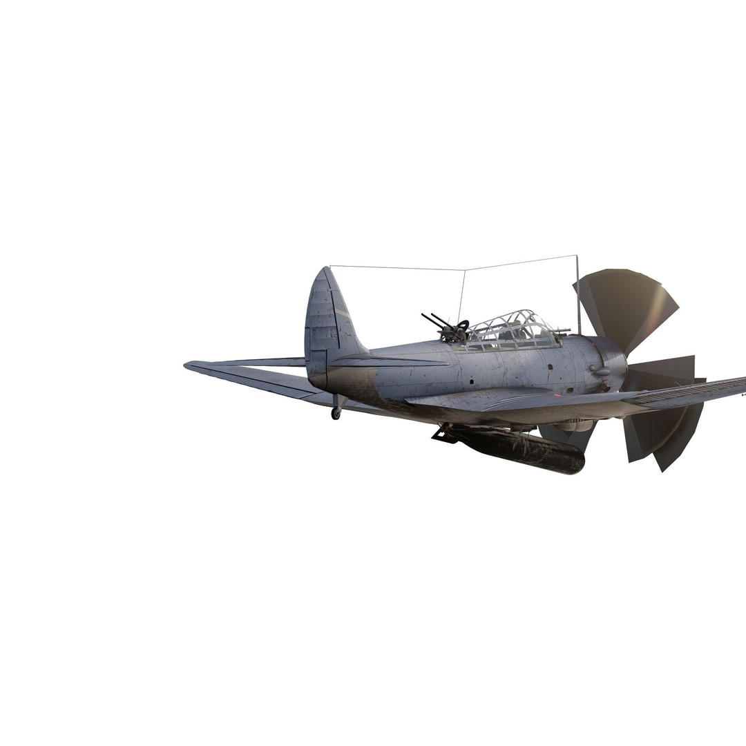 Douglas SBD Dauntless 3D Model – Textured Aircraft for Lumion - View 5
