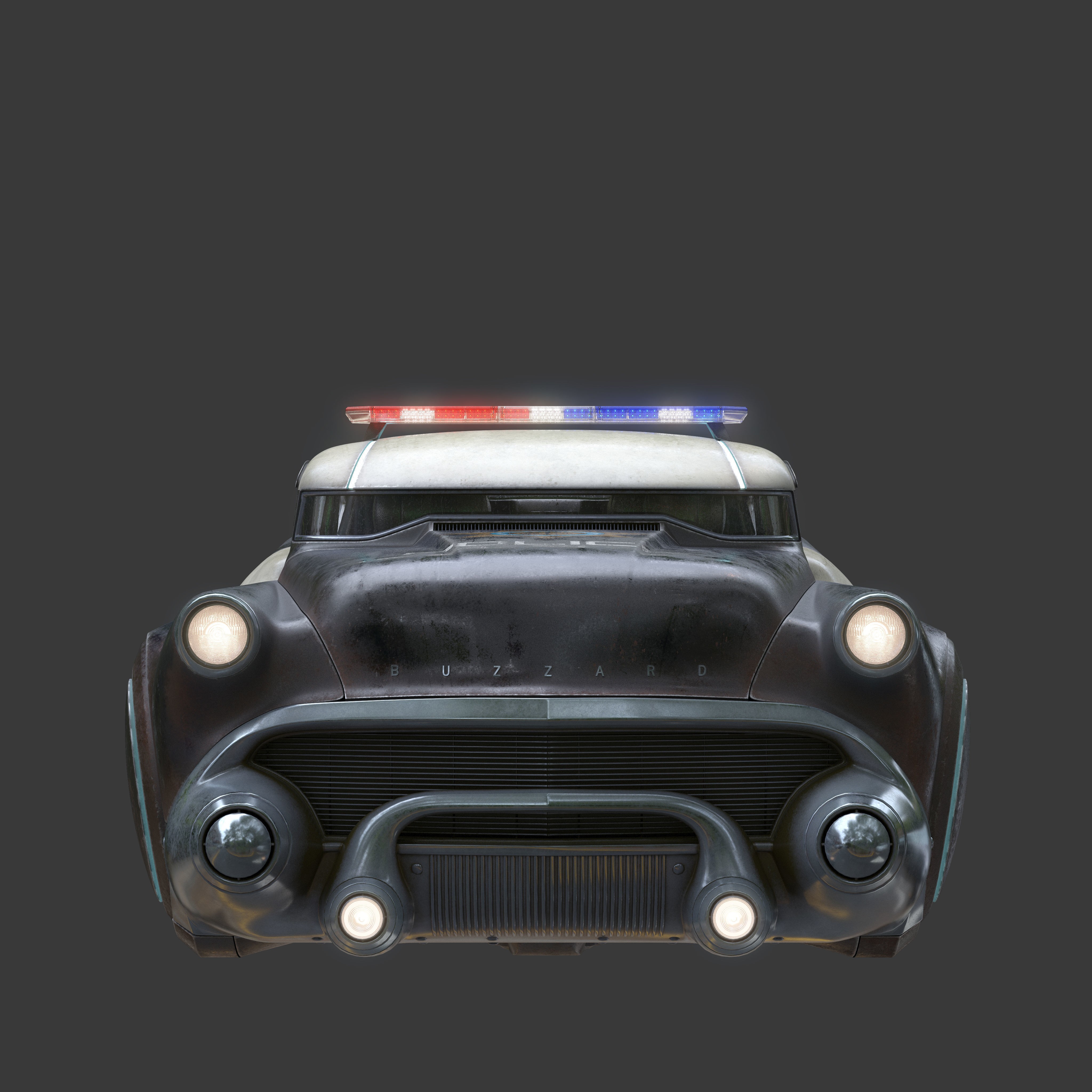 Futuristic Flying Car - PBR Game-Ready 3D Model - View 12