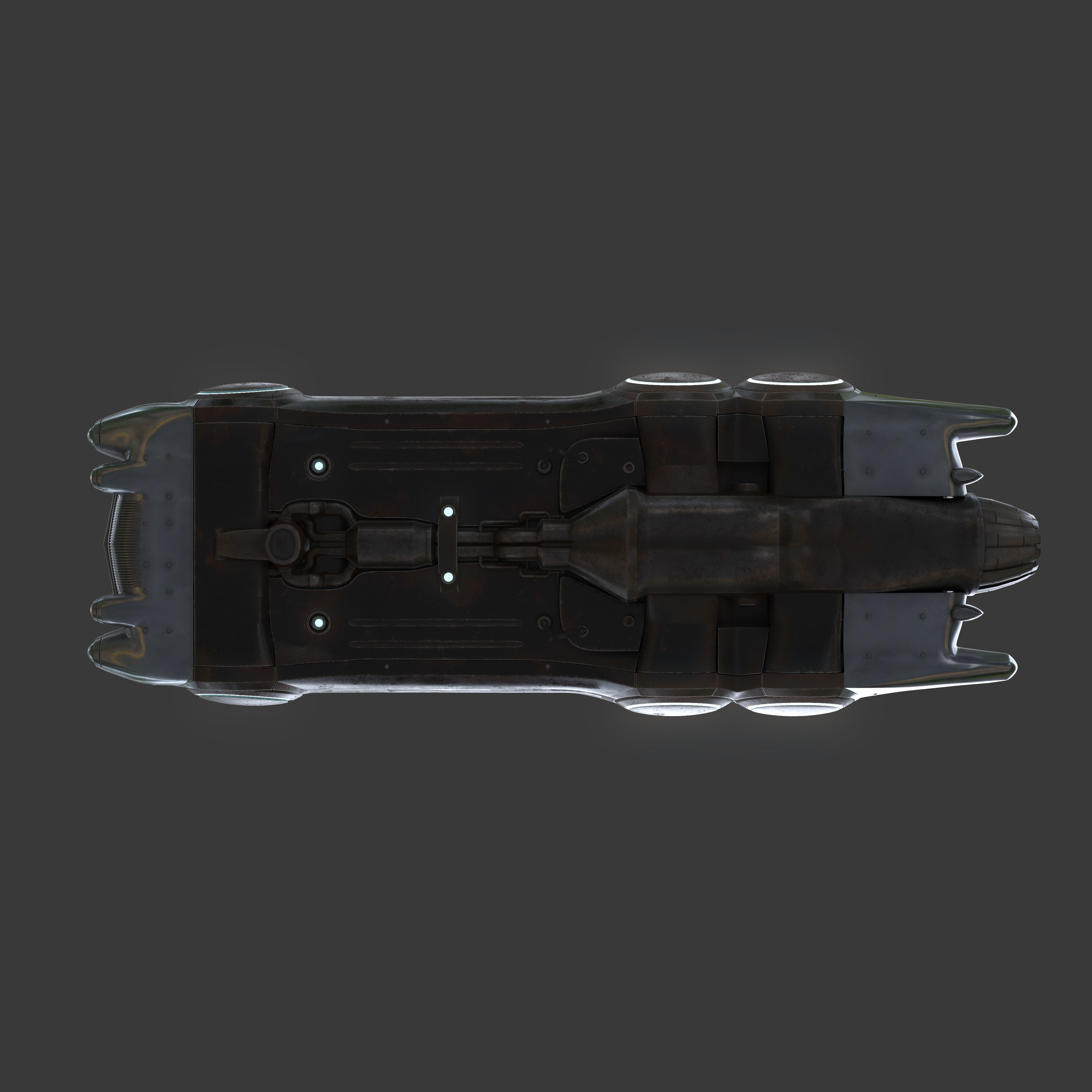 Futuristic Flying Car - PBR Game-Ready 3D Model - View 14