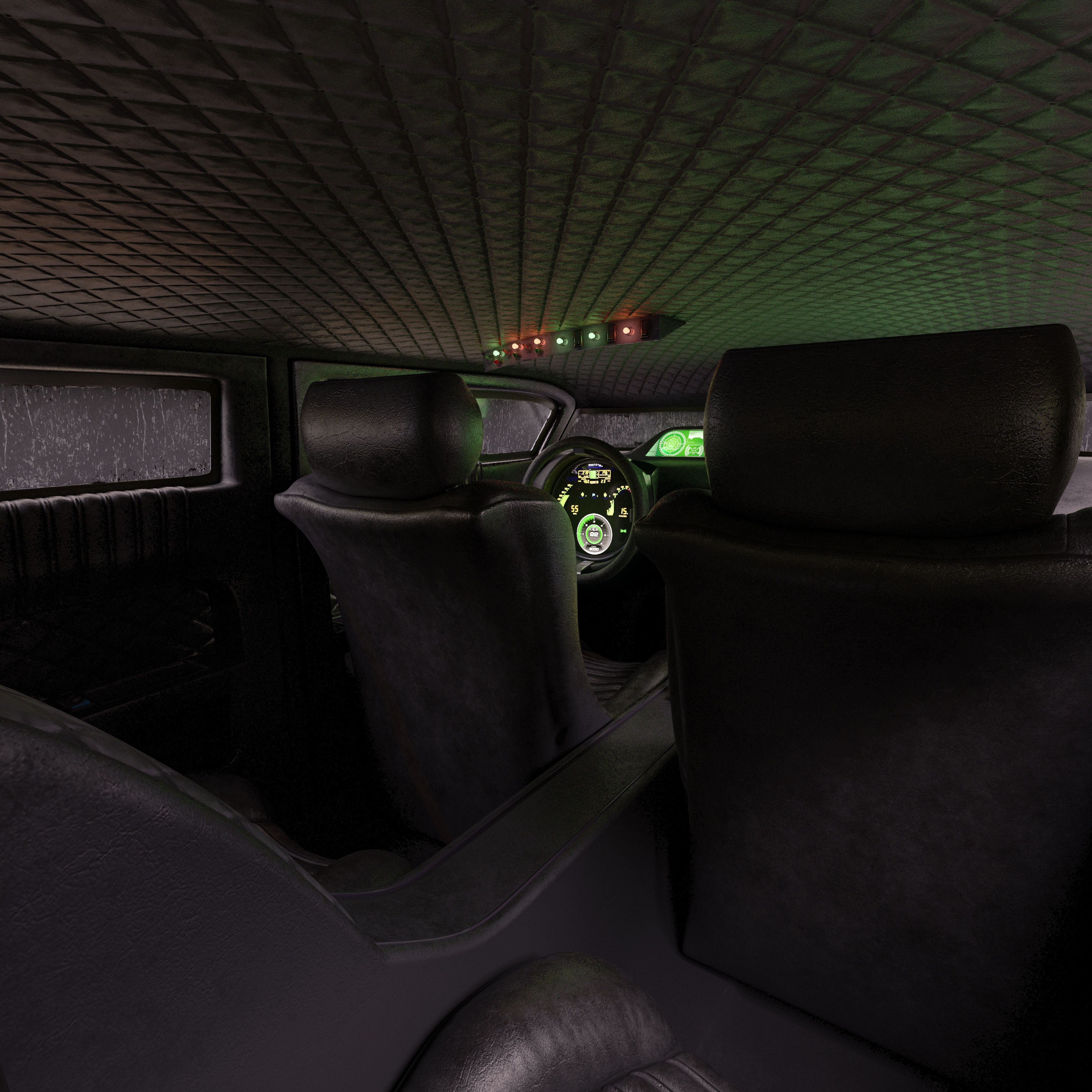 Futuristic Flying Car - PBR Game-Ready 3D Model - View 15