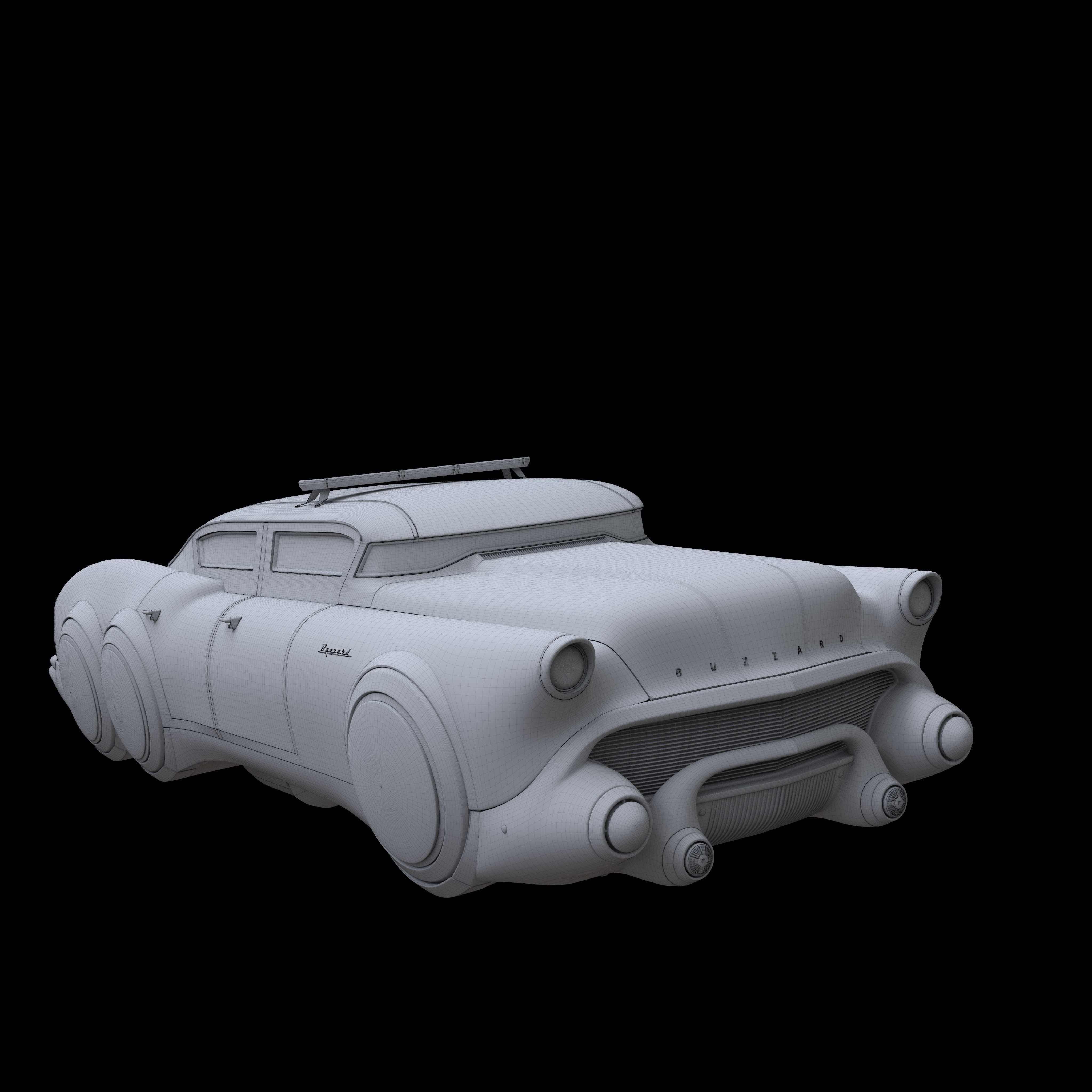 Futuristic Flying Car - PBR Game-Ready 3D Model - View 19