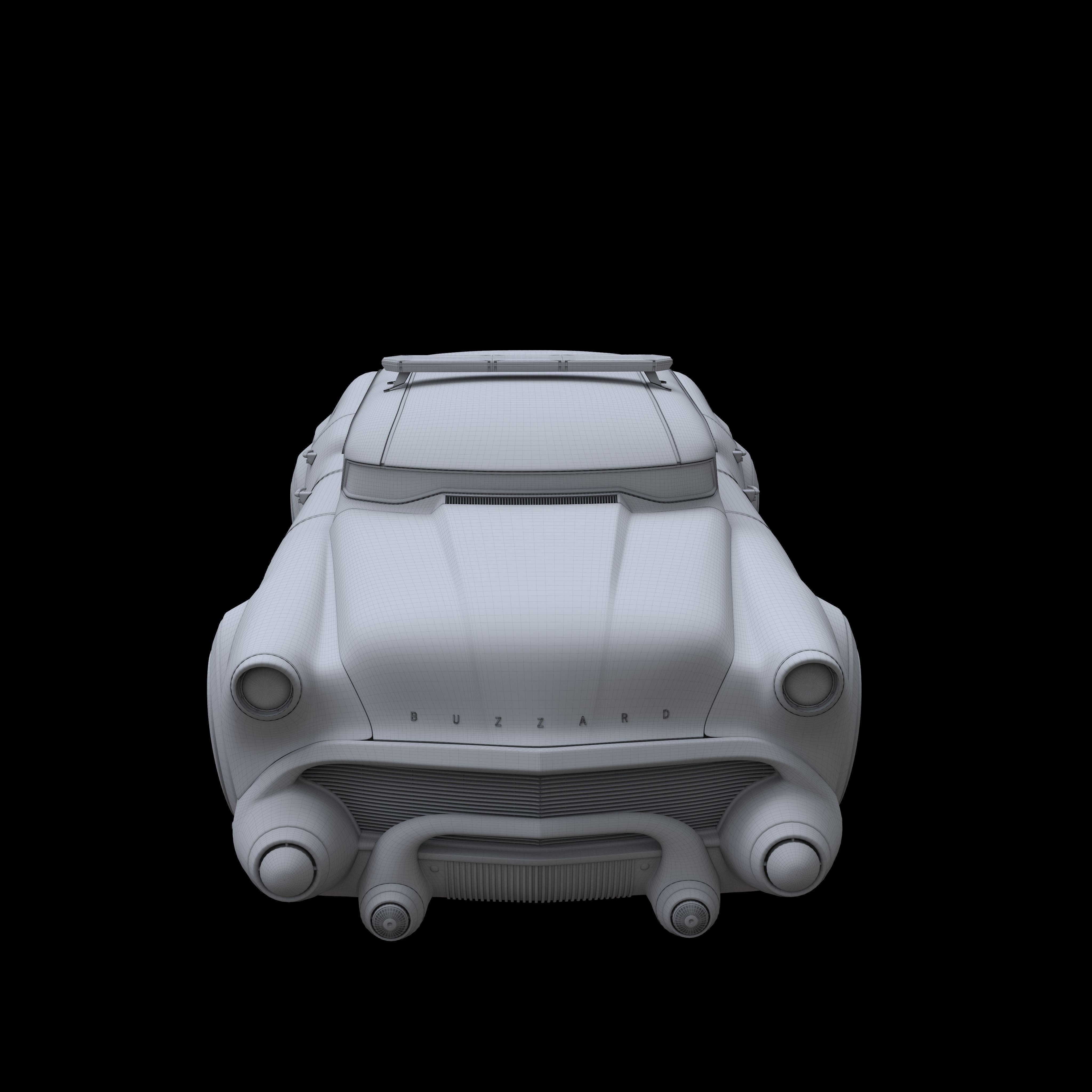 Futuristic Flying Car - PBR Game-Ready 3D Model - View 23