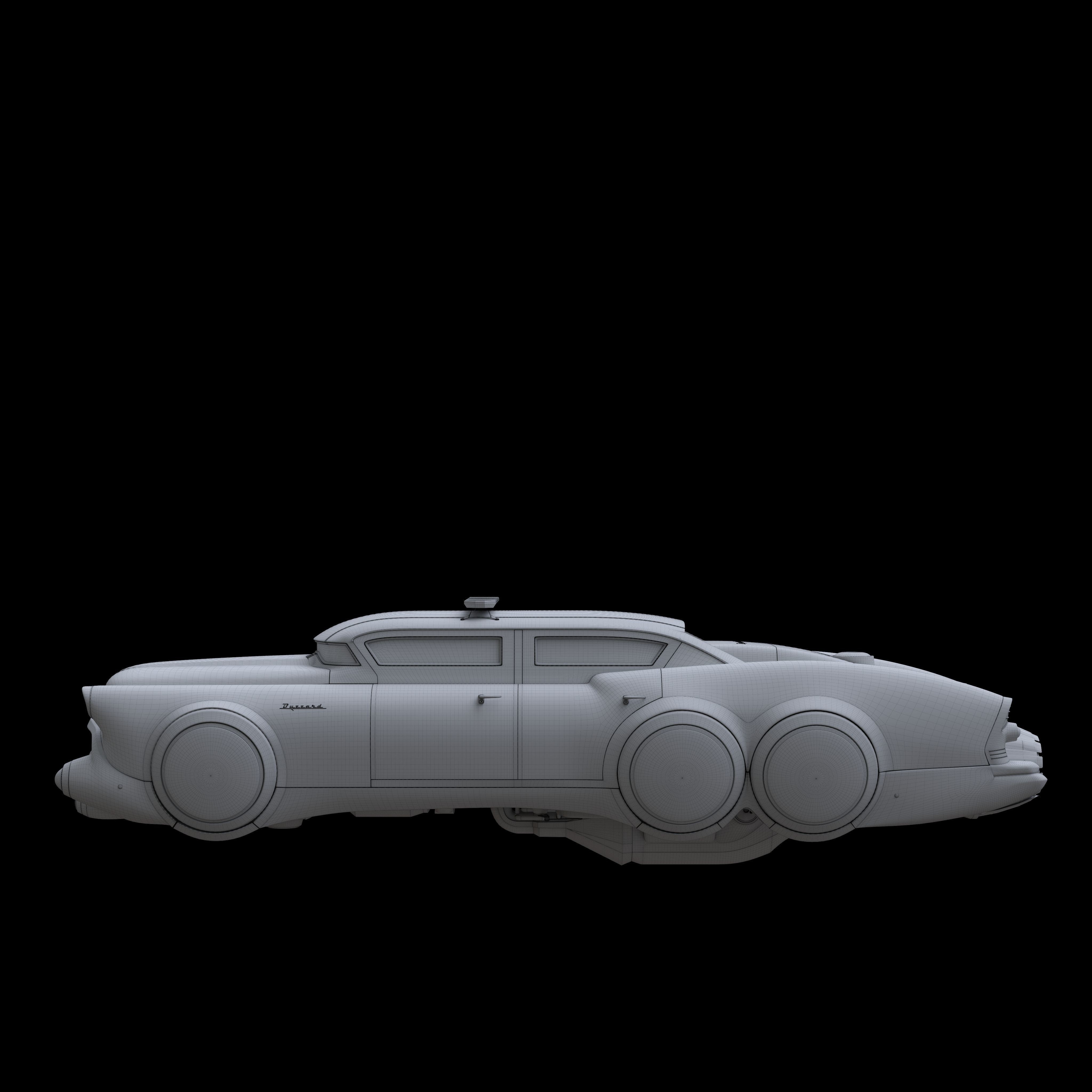 Futuristic Flying Car - PBR Game-Ready 3D Model - View 24