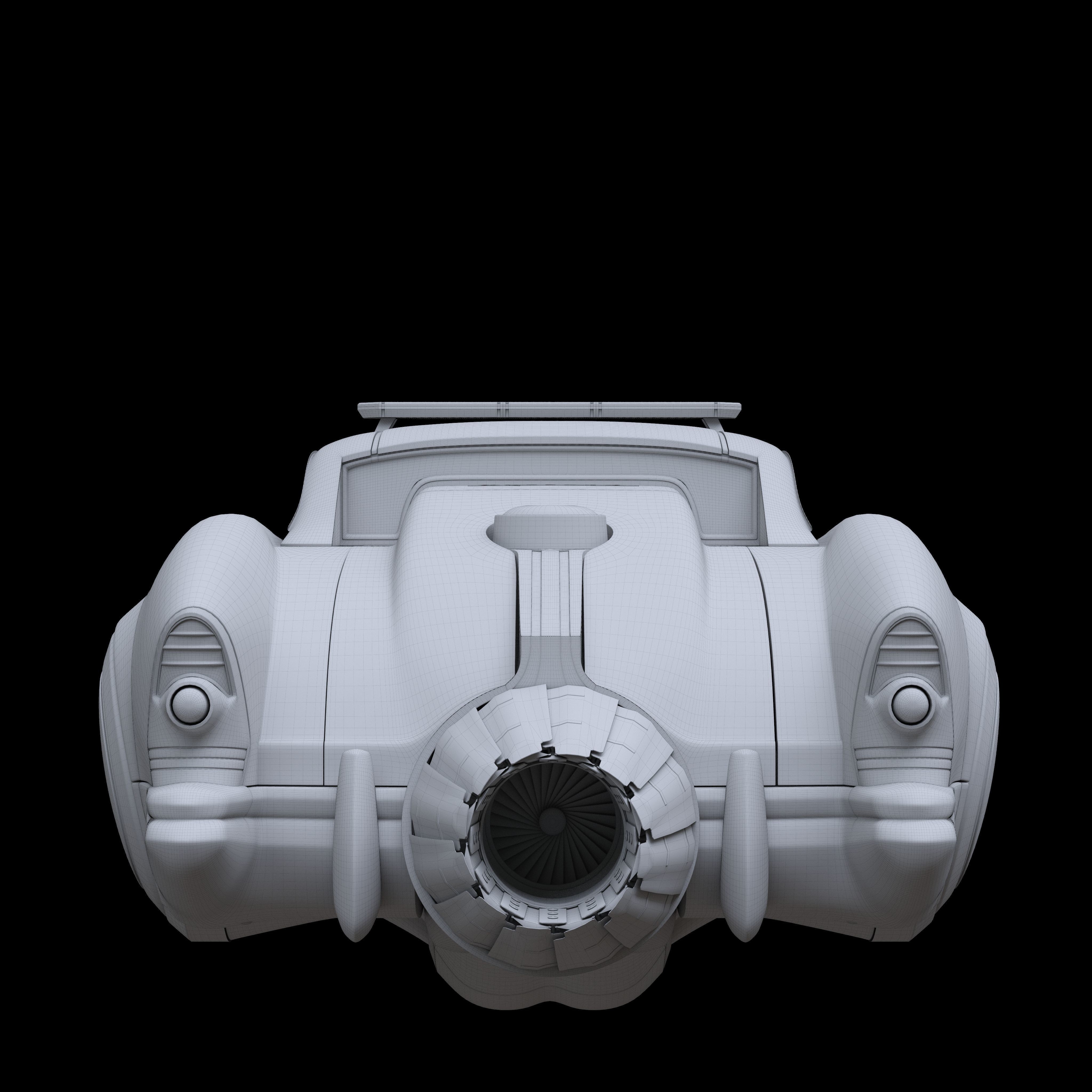 Futuristic Flying Car - PBR Game-Ready 3D Model - View 26