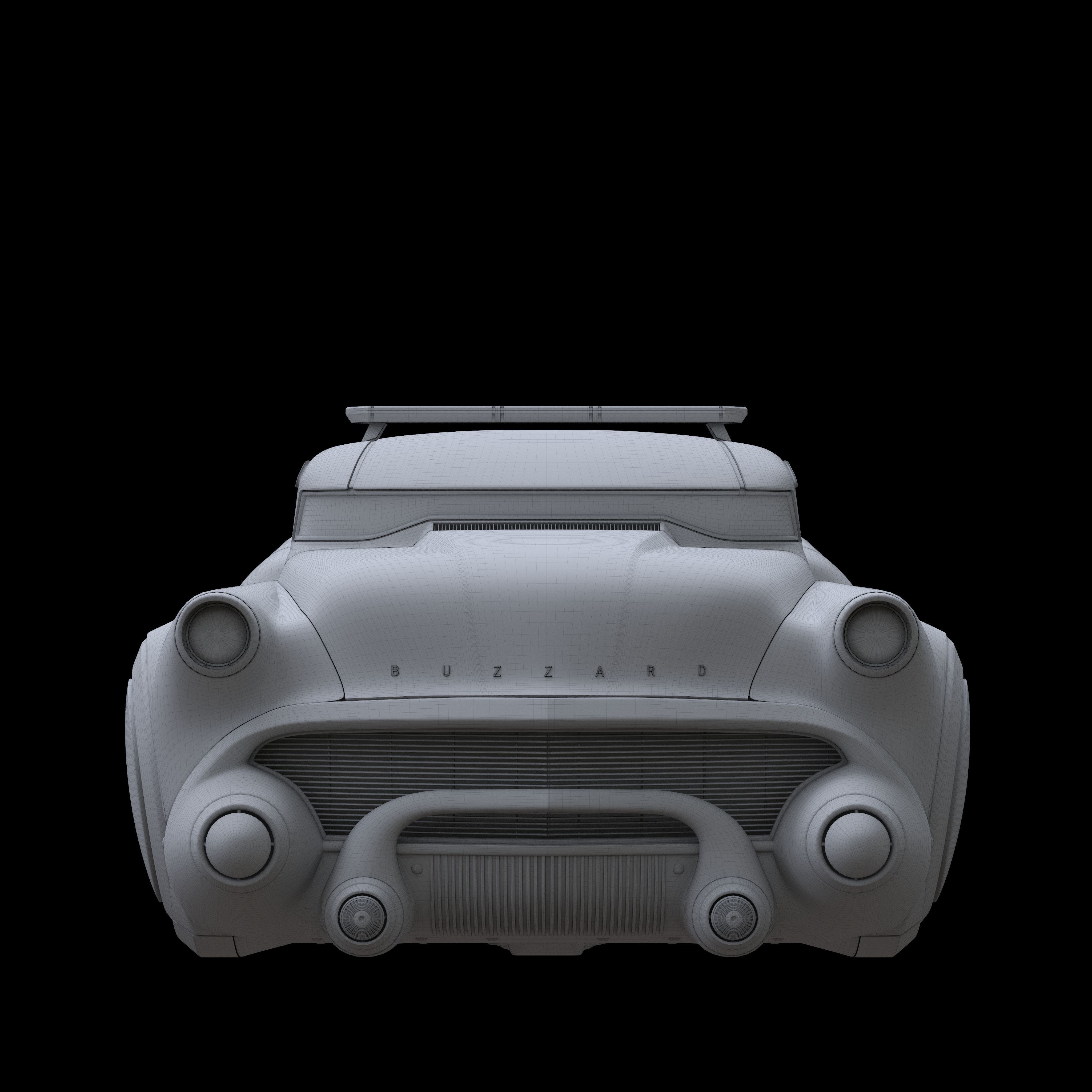 Futuristic Flying Car - PBR Game-Ready 3D Model - View 27