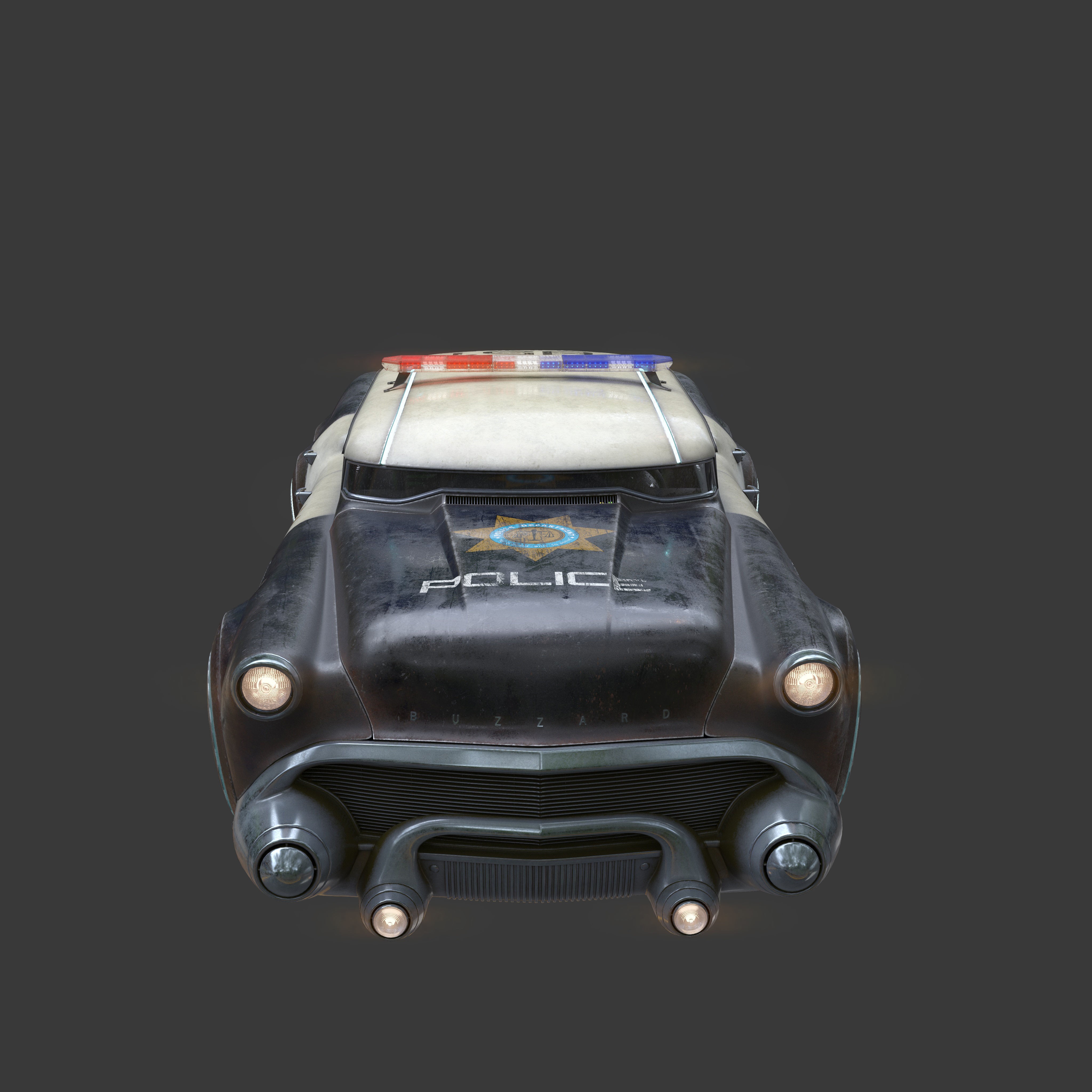 Futuristic Flying Car - PBR Game-Ready 3D Model - View 8