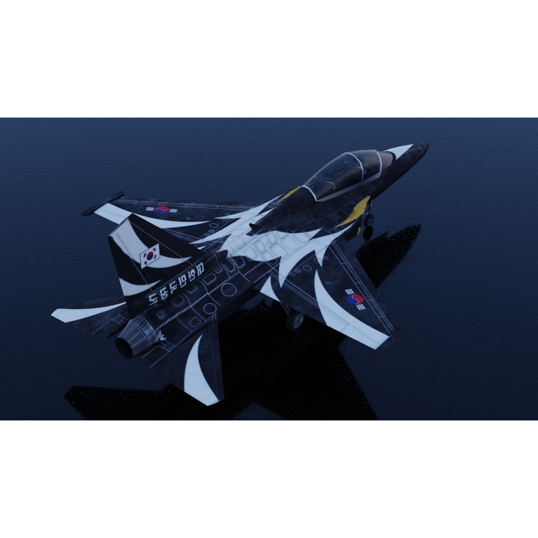 KAI FA-50 Golden Eagle 3D Model – Low Poly Rigged Fighter Jet, FBX - View 10