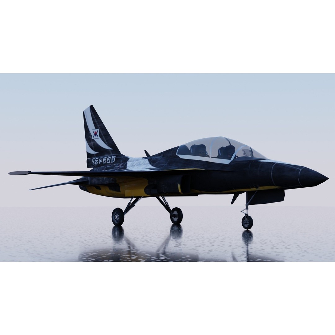 KAI FA-50 Golden Eagle 3D Model – Low Poly Rigged Fighter Jet, FBX - View 12