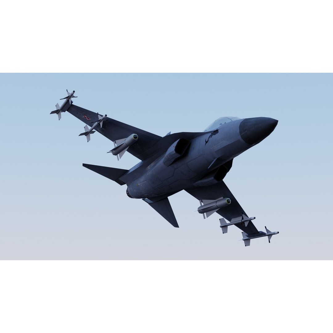 KAI FA-50 Golden Eagle 3D Model – Low Poly Rigged Fighter Jet, FBX - View 14