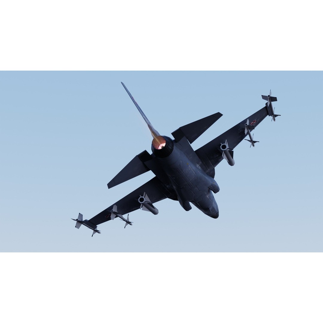 KAI FA-50 Golden Eagle 3D Model – Low Poly Rigged Fighter Jet, FBX - View 15