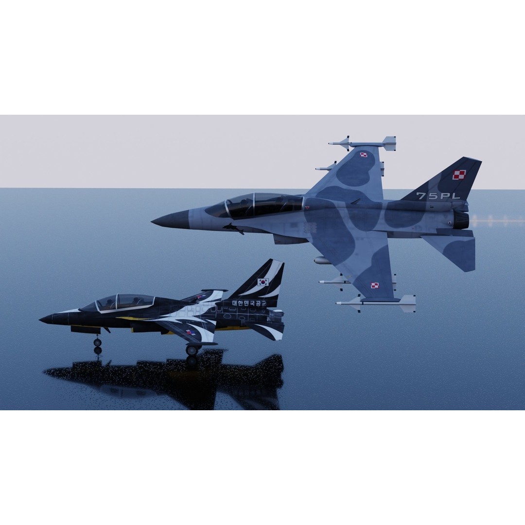 KAI FA-50 Golden Eagle 3D Model – Low Poly Rigged Fighter Jet, FBX - View 18