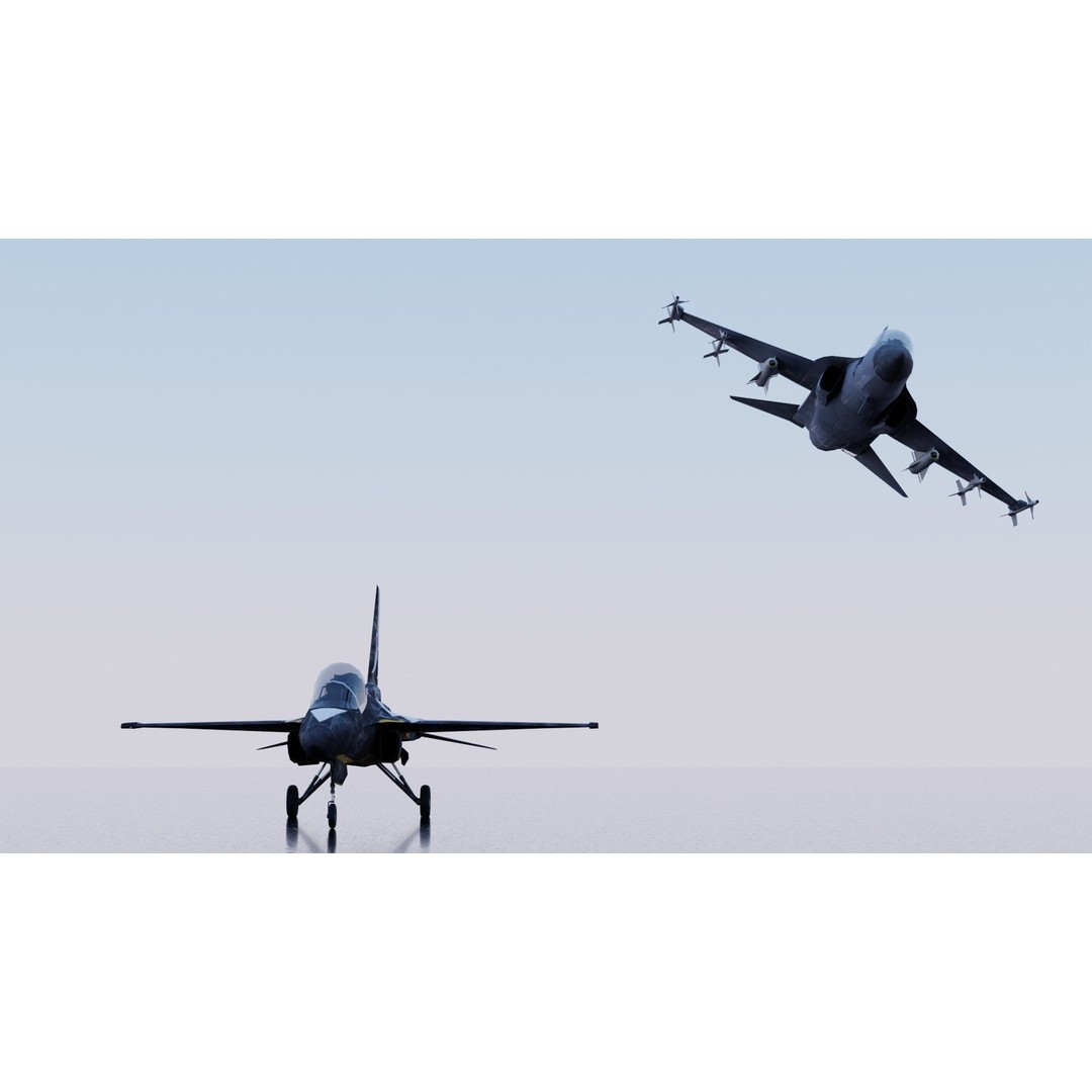 KAI FA-50 Golden Eagle 3D Model – Low Poly Rigged Fighter Jet, FBX - View 20