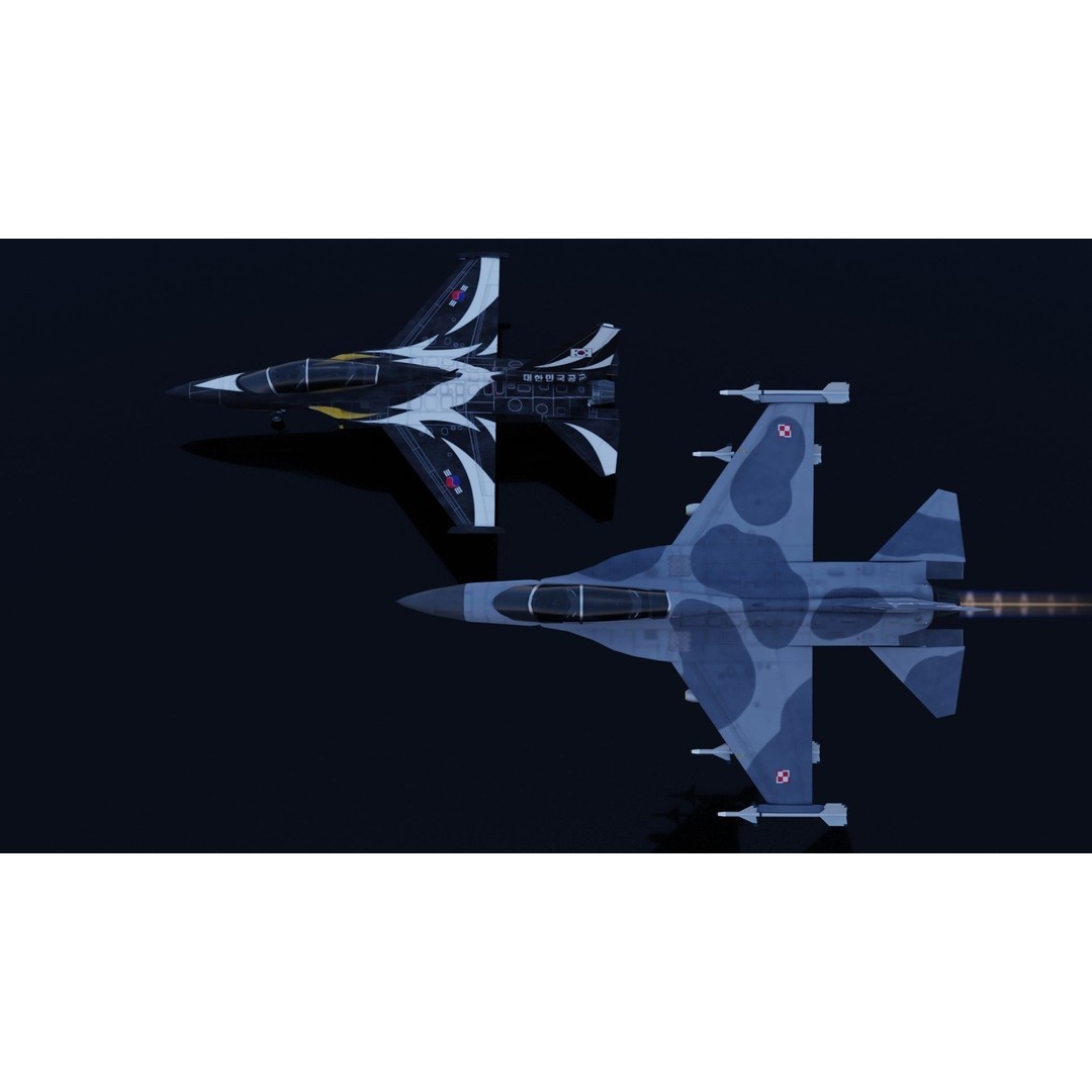 KAI FA-50 Golden Eagle 3D Model – Low Poly Rigged Fighter Jet, FBX - View 22