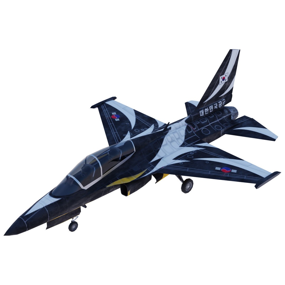KAI FA-50 Golden Eagle 3D Model – Low Poly Rigged Fighter Jet, FBX - View 3