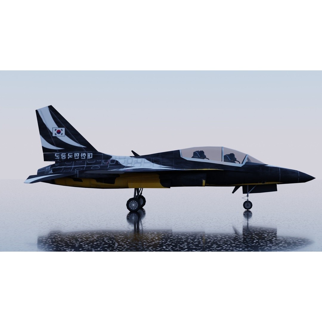 KAI FA-50 Golden Eagle 3D Model – Low Poly Rigged Fighter Jet, FBX - View 9