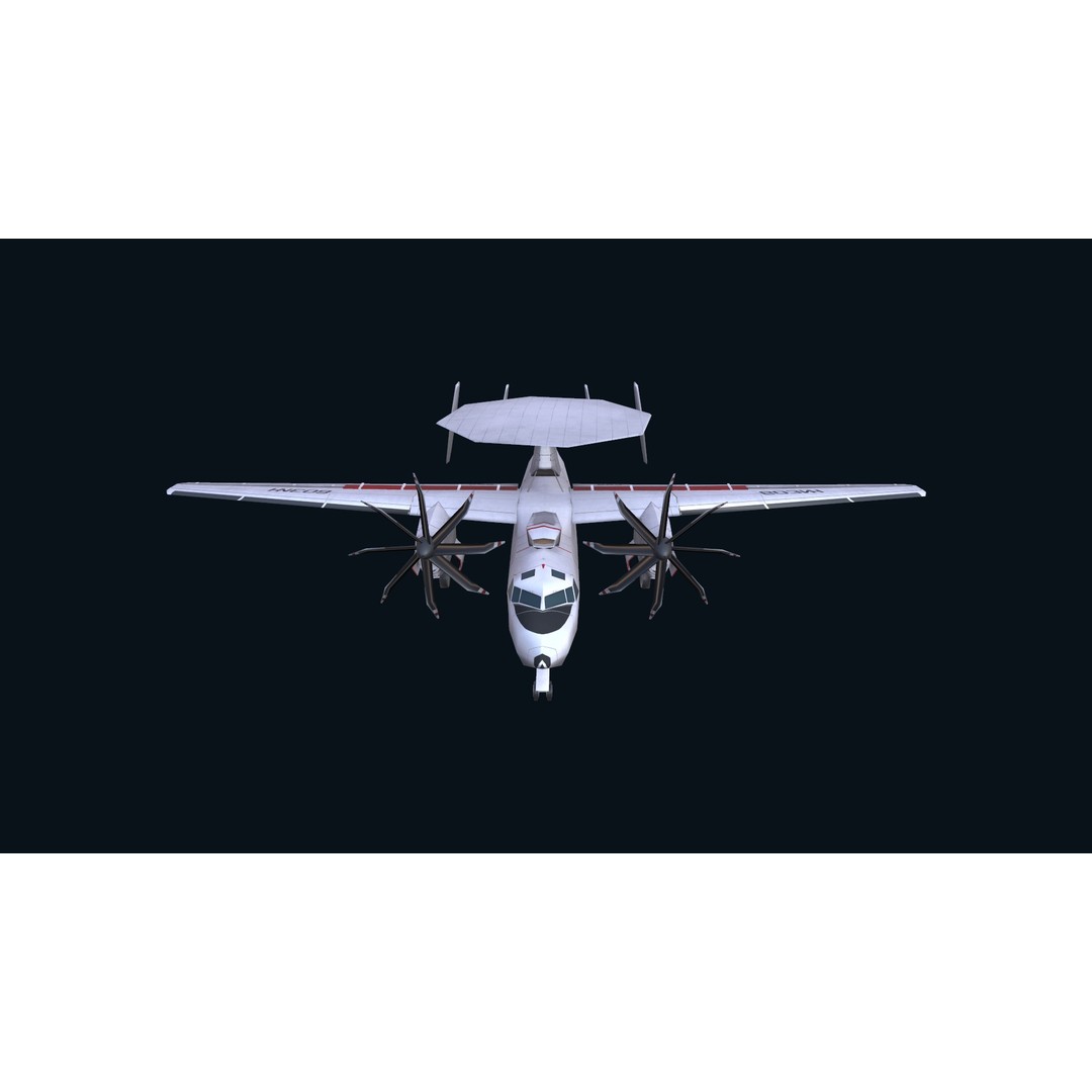 E2 Hawkeye 3D Model – Low Poly Military Aircraft, Game Ready FBX - View 16