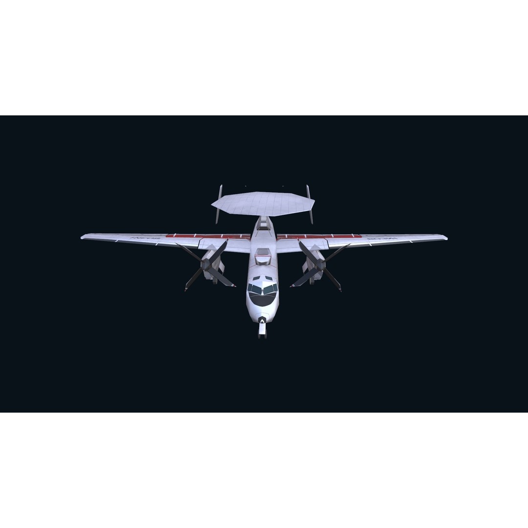 E2 Hawkeye 3D Model – Low Poly Military Aircraft, Game Ready FBX - View 20