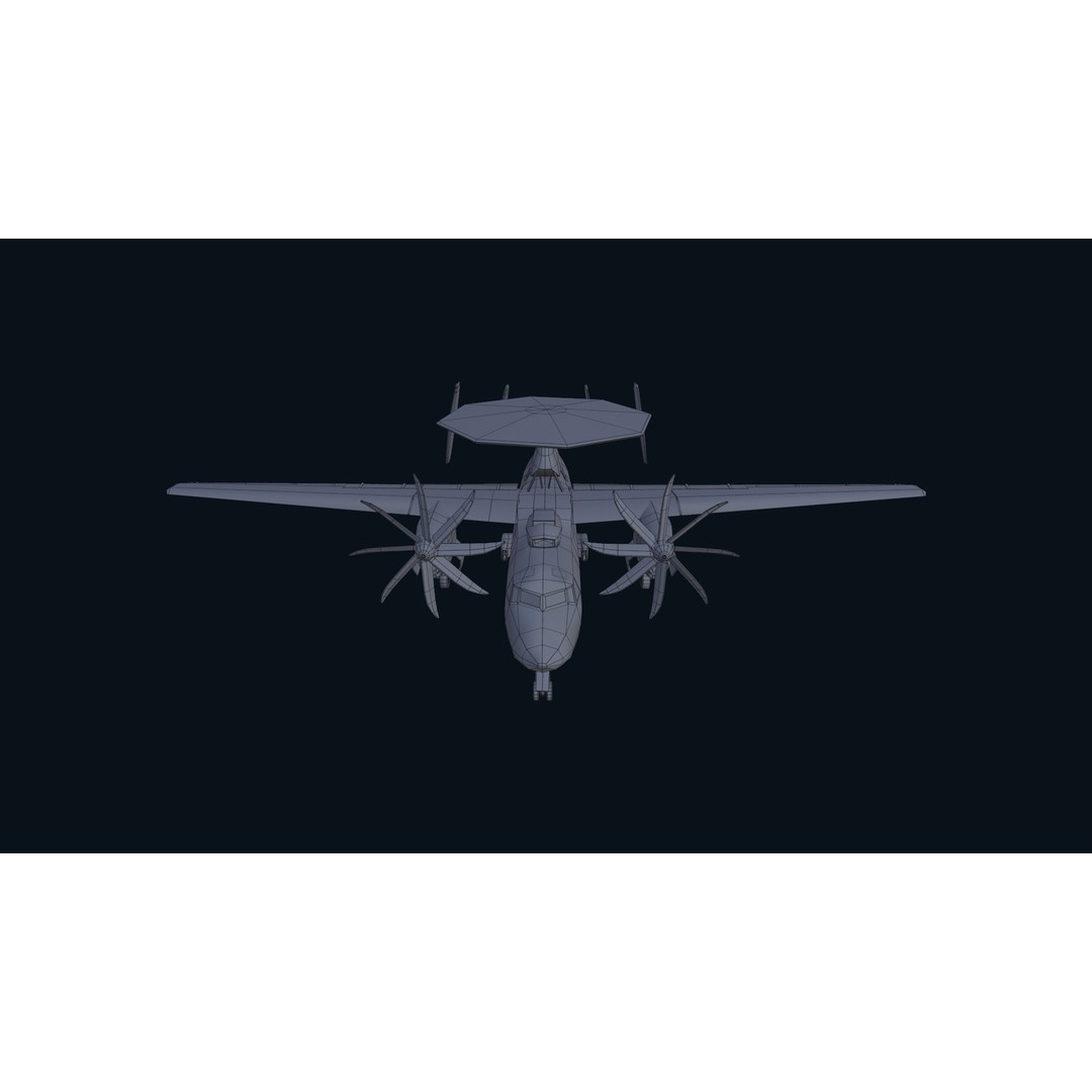 E2 Hawkeye 3D Model – Low Poly Military Aircraft, Game Ready FBX - View 28