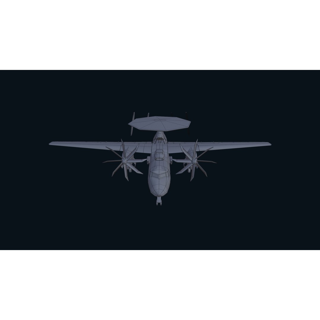 E2 Hawkeye 3D Model – Low Poly Military Aircraft, Game Ready FBX - View 32