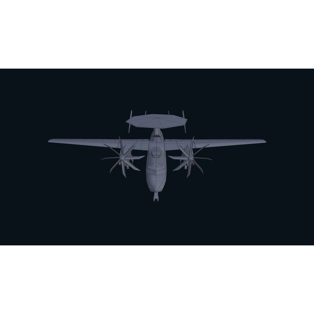 E2 Hawkeye 3D Model – Low Poly Military Aircraft, Game Ready FBX - View 36