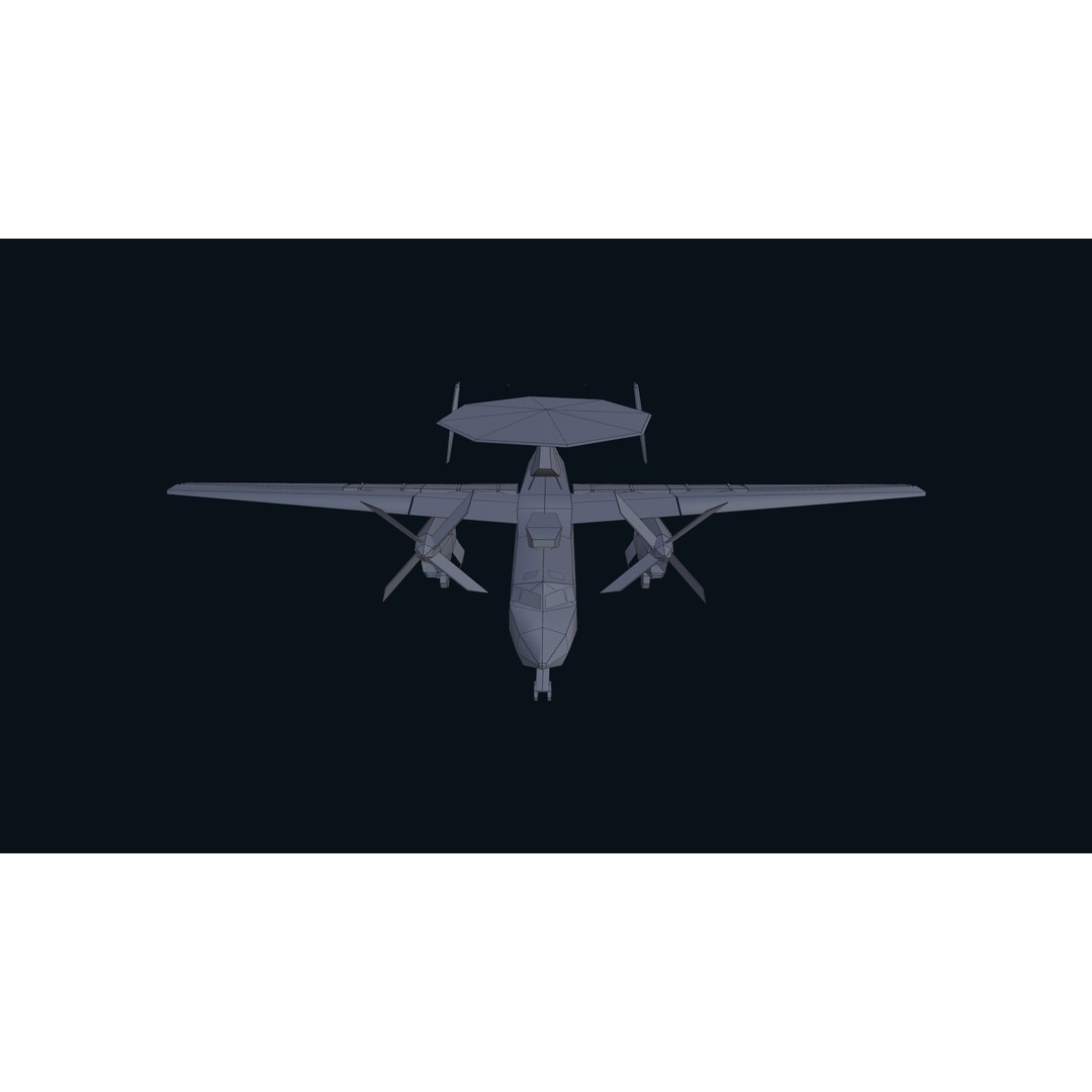 E2 Hawkeye 3D Model – Low Poly Military Aircraft, Game Ready FBX - View 40