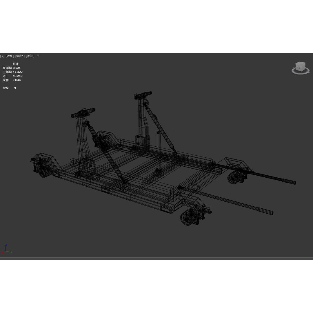 CFM56-7B Engine Trailer 3D Model – Low Poly Aircraft Asset, FBX - View 11
