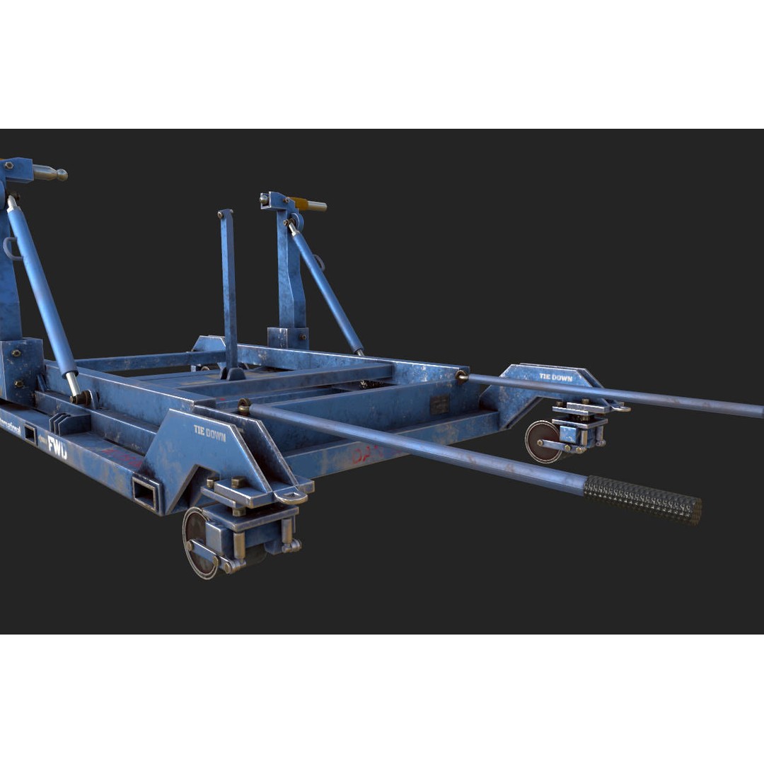 CFM56-7B Engine Trailer 3D Model – Low Poly Aircraft Asset, FBX - View 6
