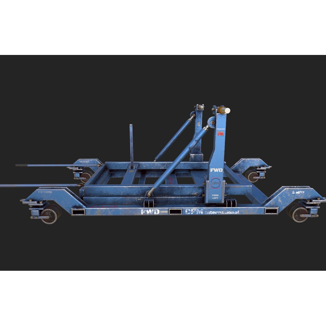 CFM56-7B Engine Trailer 3D Model – Low Poly Aircraft Asset, FBX - View 8