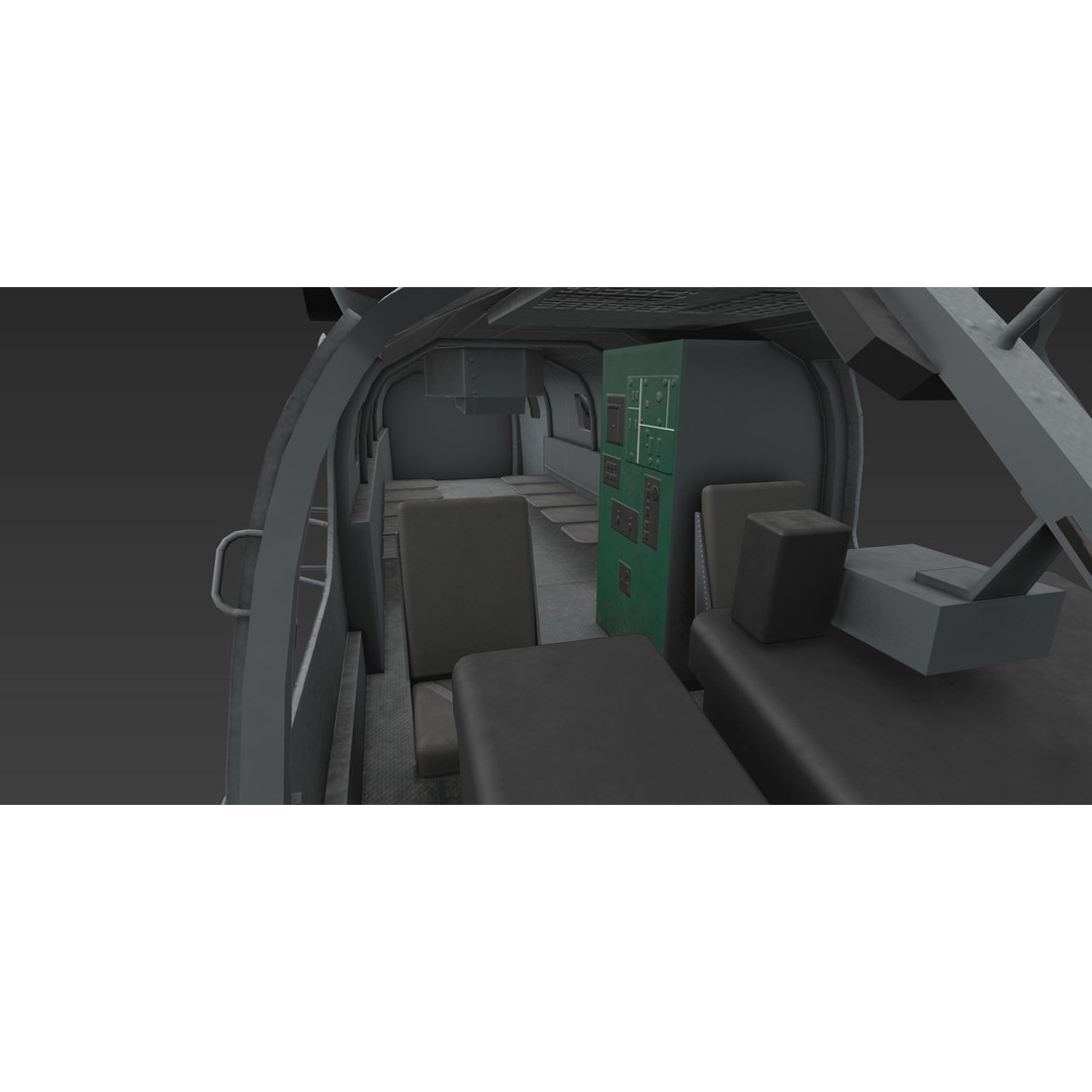 KA27 Helicopter 3D Model – Low Poly Game Asset, FBX, PBR Textures - View 11