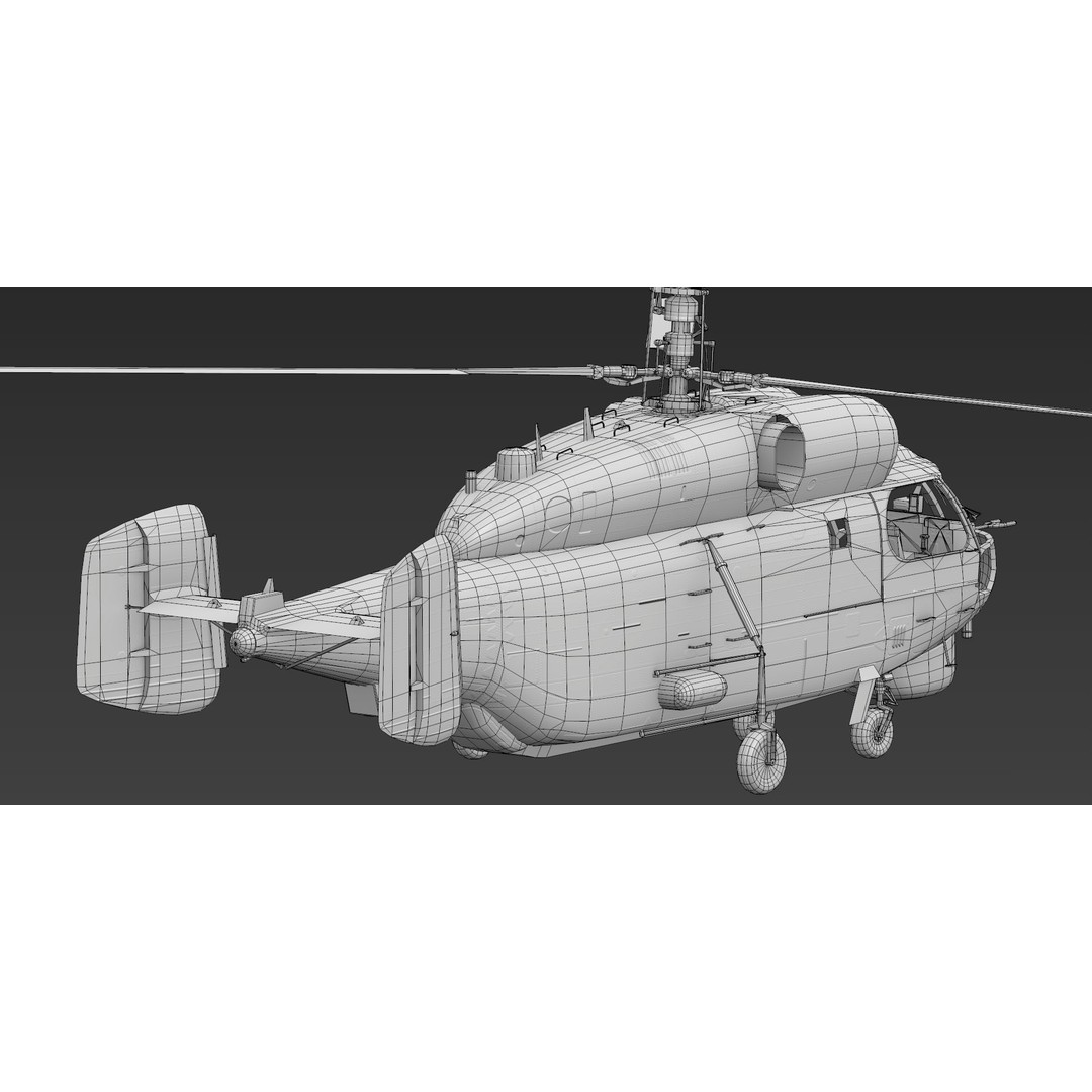 KA27 Helicopter 3D Model – Low Poly Game Asset, FBX, PBR Textures - View 15