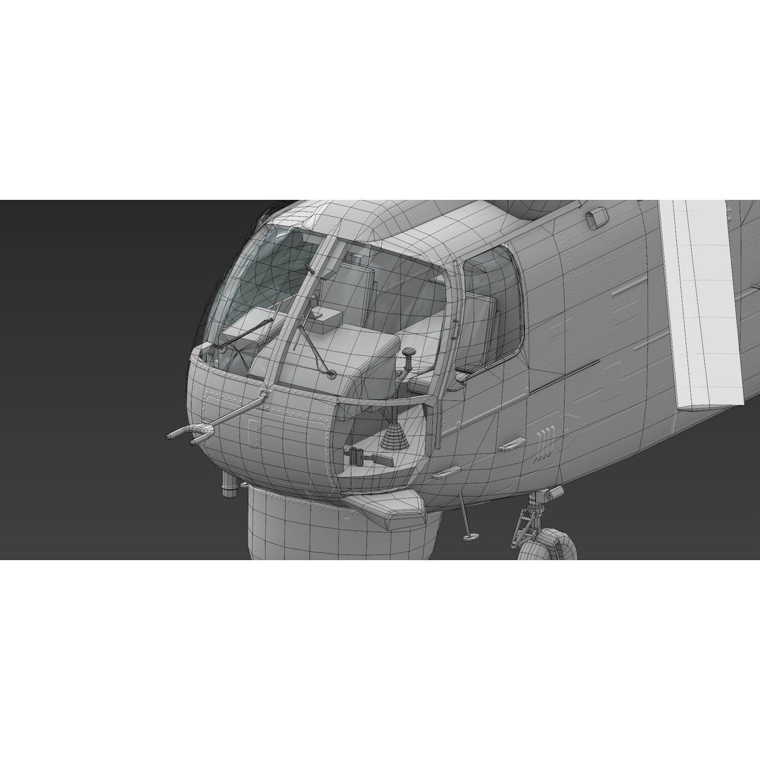 KA27 Helicopter 3D Model – Low Poly Game Asset, FBX, PBR Textures - View 17