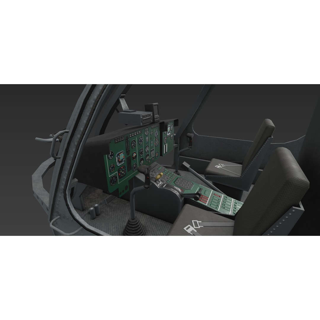 KA27 Helicopter 3D Model – Low Poly Game Asset, FBX, PBR Textures - View 9