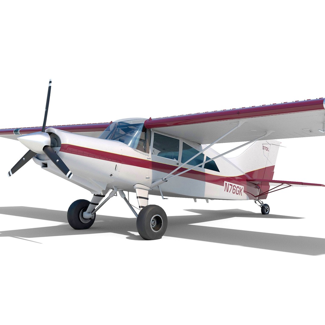 Maule M-7-235 3D Model – Detailed Aircraft with Interior, FBX, Blender