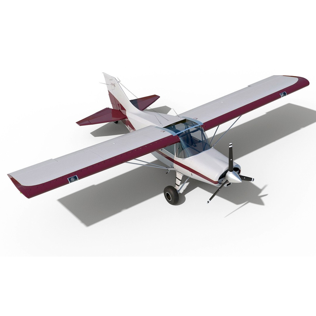 Maule M-7-235 3D Model – Detailed Aircraft with Interior, FBX, Blender - View 10