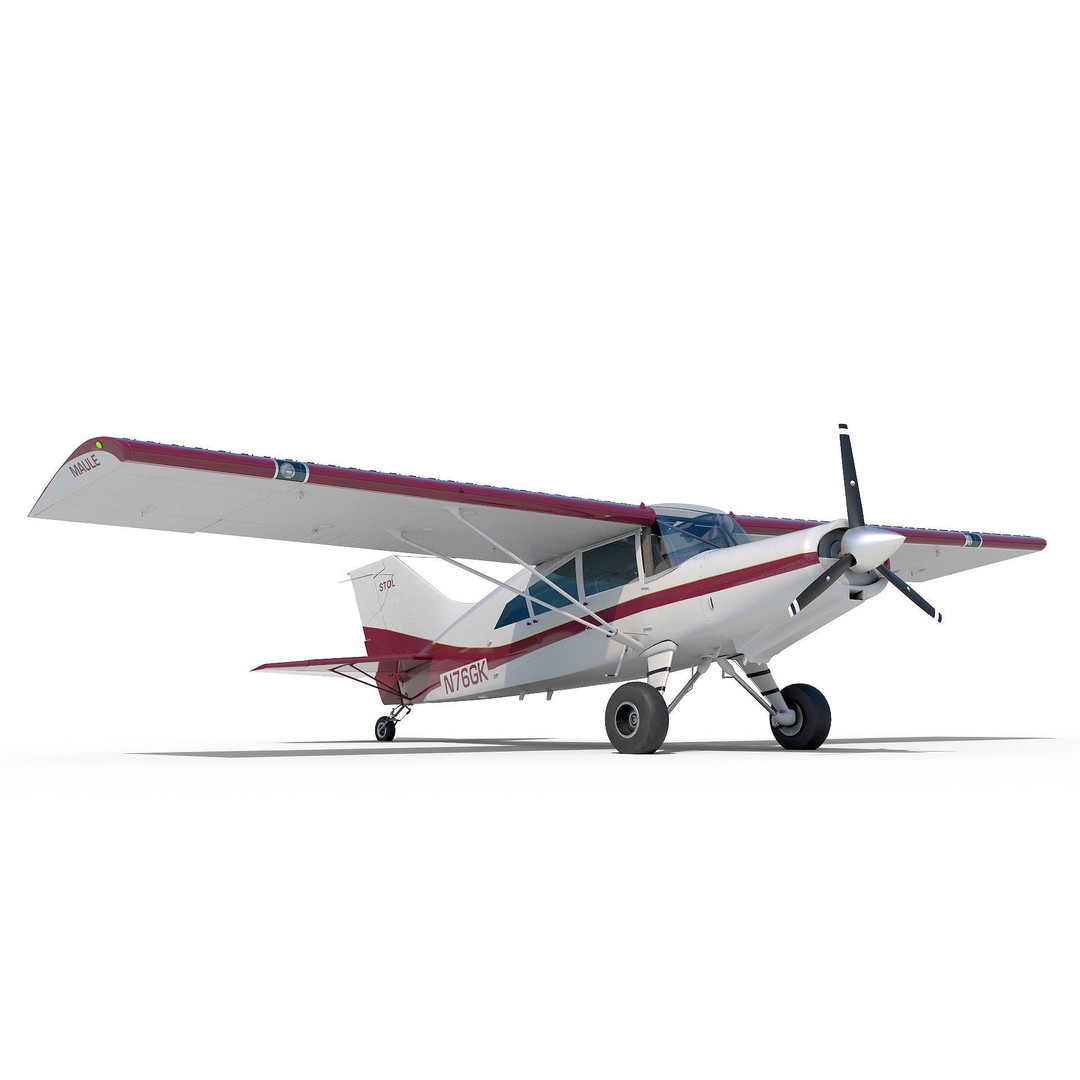 Maule M-7-235 3D Model – Detailed Aircraft with Interior, FBX, Blender - View 11