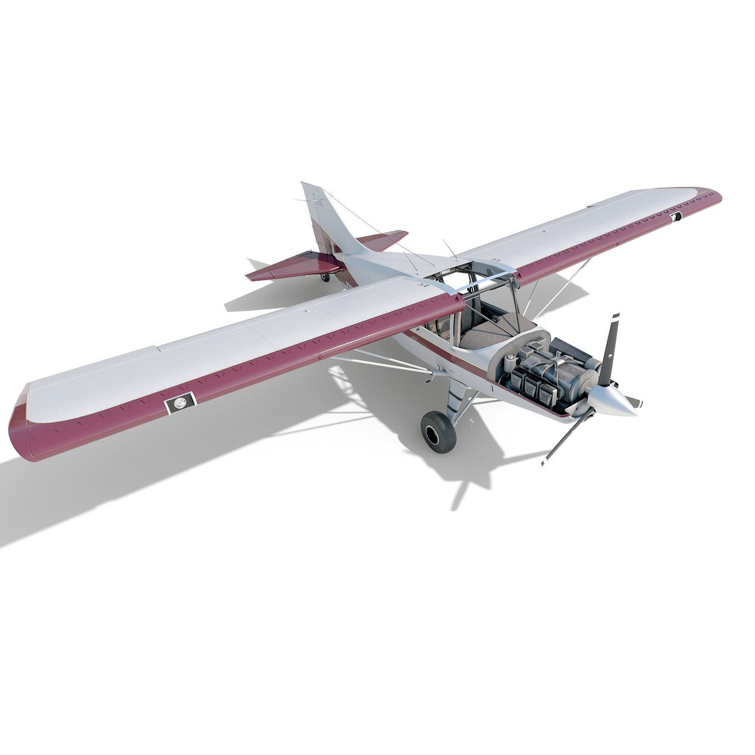 Maule M-7-235 3D Model – Detailed Aircraft with Interior, FBX, Blender - View 14