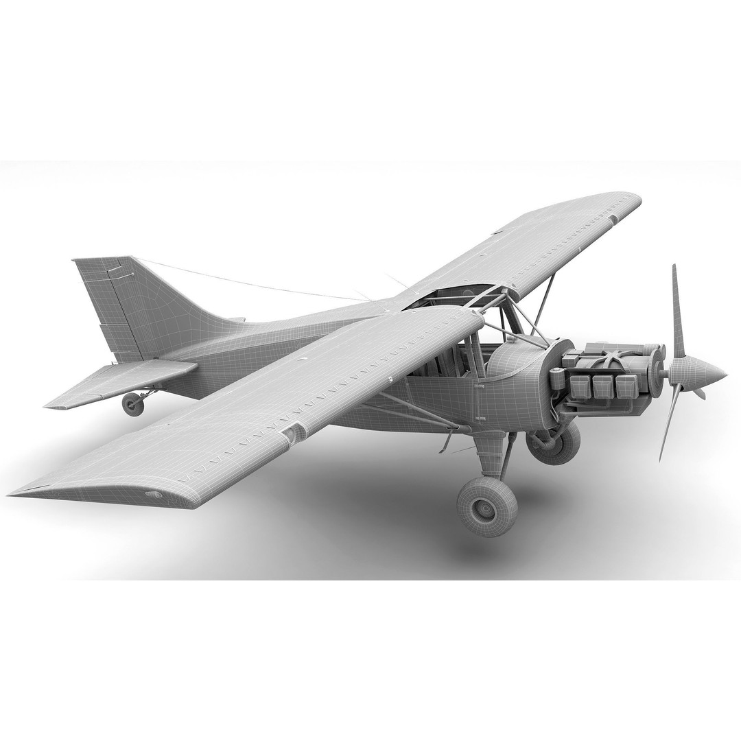 Maule M-7-235 3D Model – Detailed Aircraft with Interior, FBX, Blender - View 18