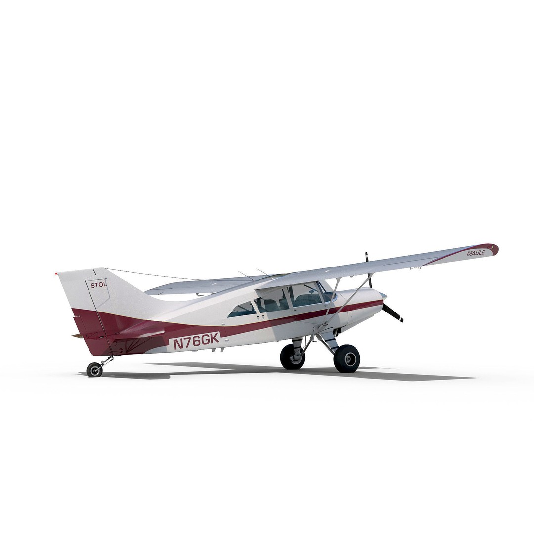 Maule M-7-235 3D Model – Detailed Aircraft with Interior, FBX, Blender - View 19