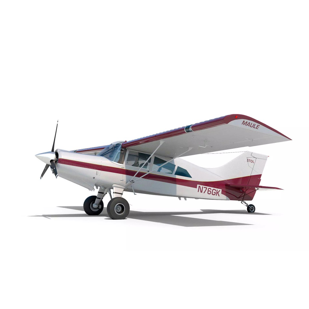 Maule M-7-235 3D Model – Detailed Aircraft with Interior, FBX, Blender - View 2