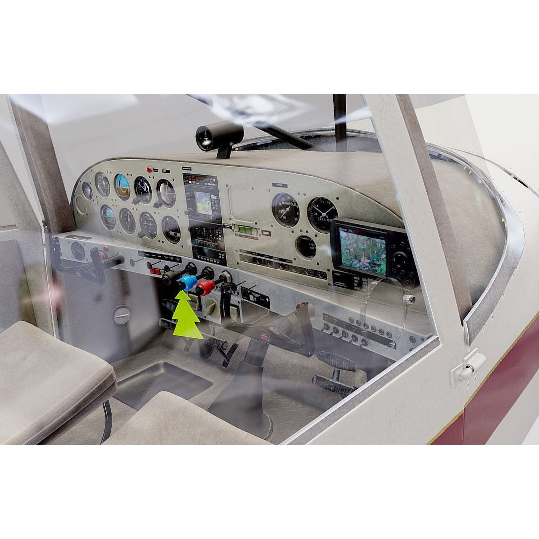 Maule M-7-235 3D Model – Detailed Aircraft with Interior, FBX, Blender - View 20