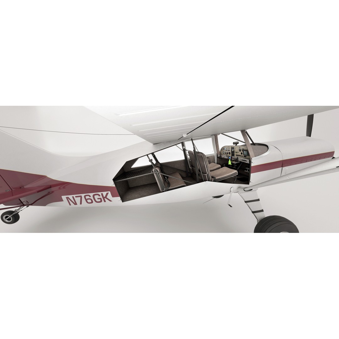 Maule M-7-235 3D Model – Detailed Aircraft with Interior, FBX, Blender - View 5