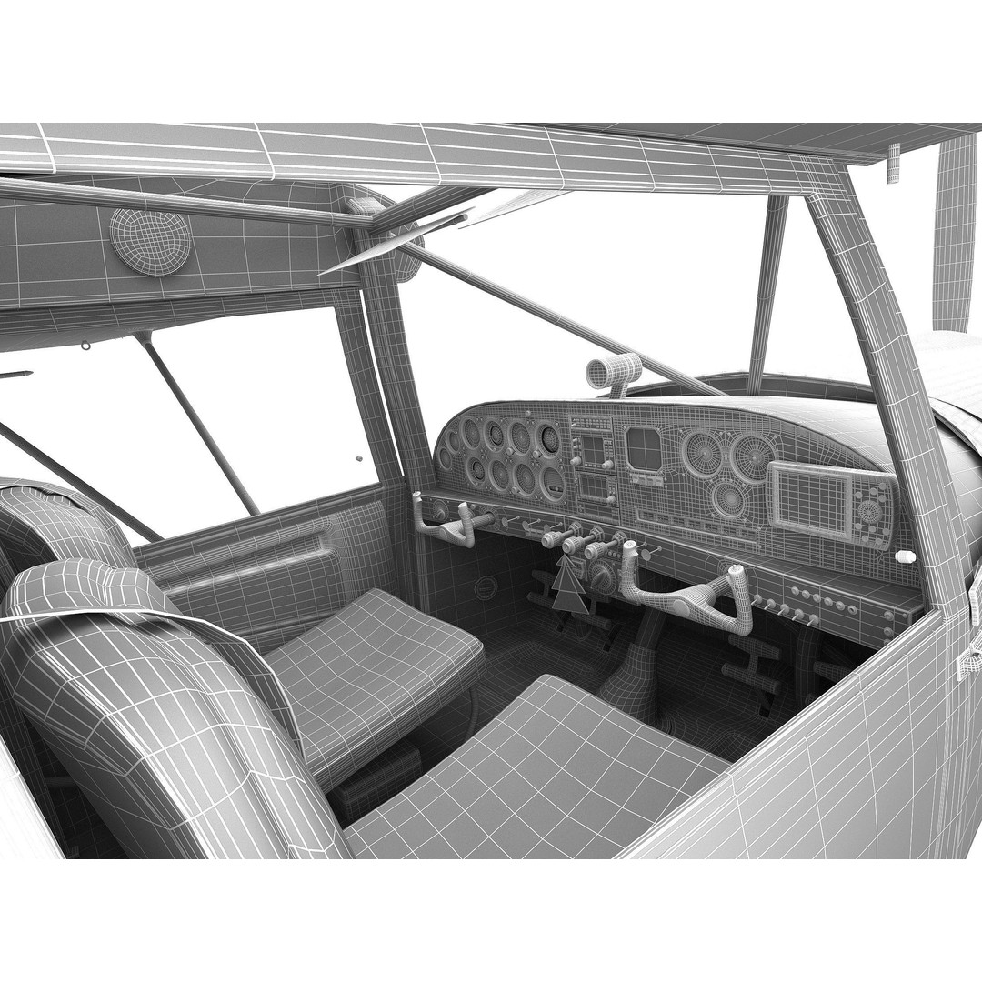 Maule M-7-235 3D Model – Detailed Aircraft with Interior, FBX, Blender - View 6