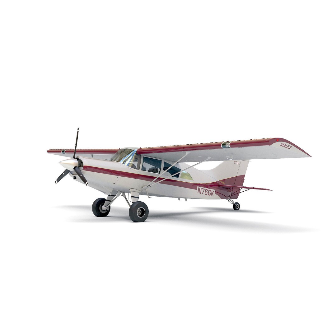 Maule M-7-235 3D Model – Detailed Aircraft with Interior, FBX, Blender - View 8