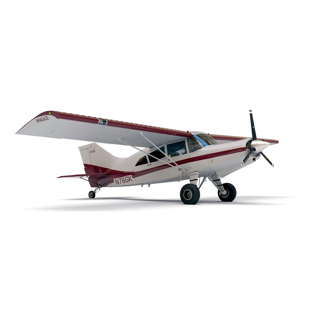 Maule M-7-235 3D Model – Detailed Aircraft with Interior, FBX, Blender - View 9