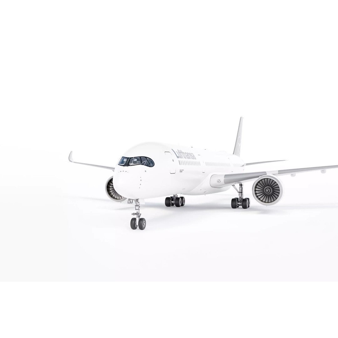 Airbus A350-900 3D Model – Lufthansa Livery, Blender, Game Ready - View 2
