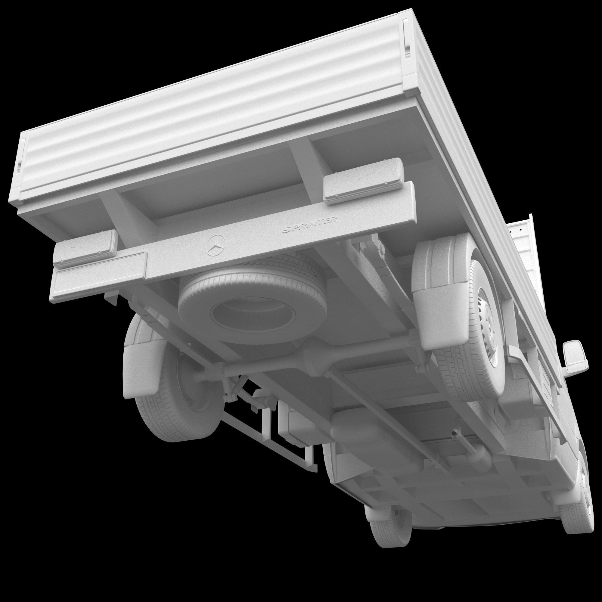 Mercedes-Benz Sprinter Chassis Cab L2 - Game-Ready 3D Model - View 15