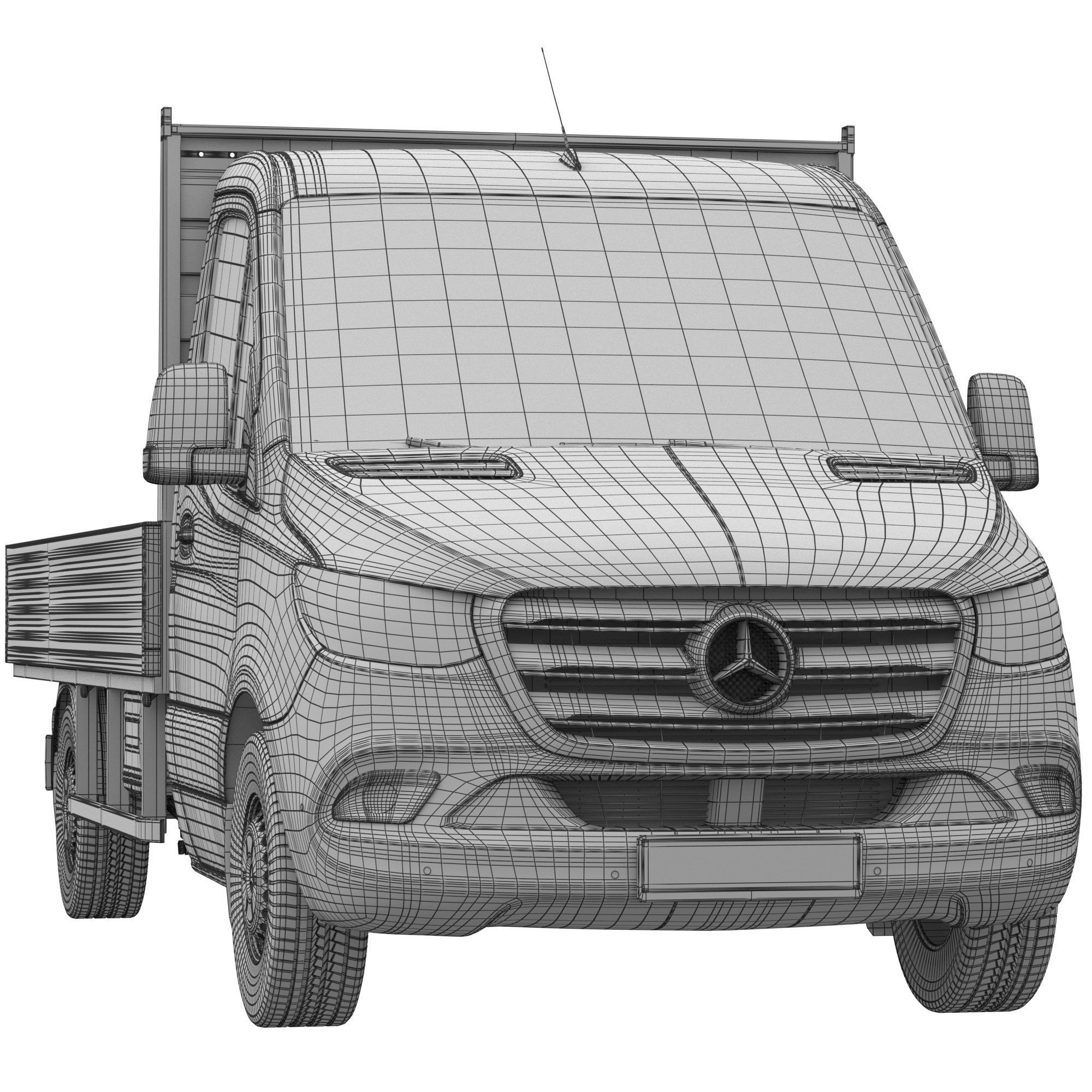 Mercedes-Benz Sprinter Chassis Cab L2 - Game-Ready 3D Model - View 16